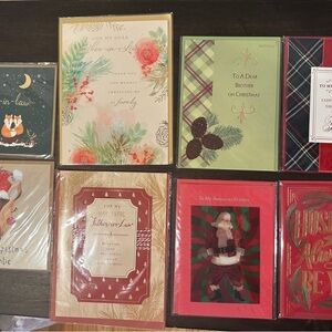 8 Papyrus Christmas Holiday Cards - Father Mother Husband Daughter Brother